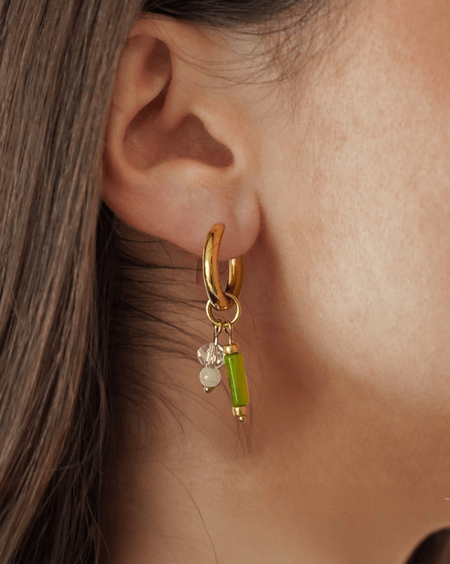 Boucles d'oreilles Bohemia vert