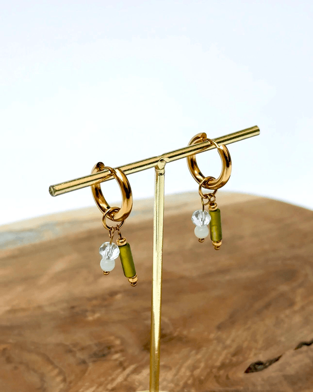 Boucles d'oreilles Bohemia vert