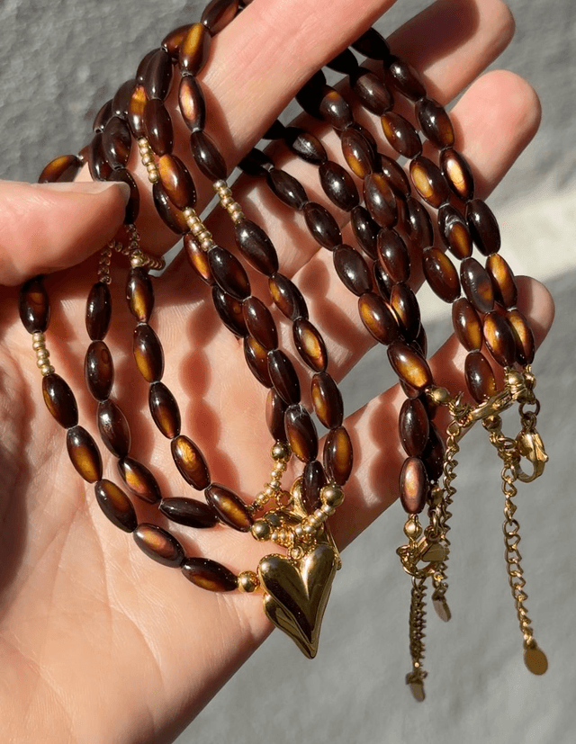 Collier Bohemia Marron
